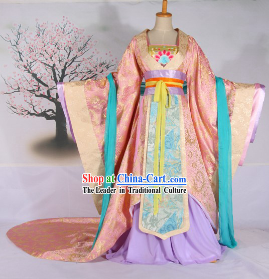 Ancient Chinese Tang Dynasty Palace Empress Costumes Complete Set for Women