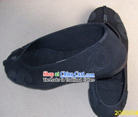 Traditional Chinese Black Taoist Cloud Shoes for Men