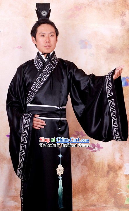 Ancient Chinese Government Official Clothing and Coronet for Men