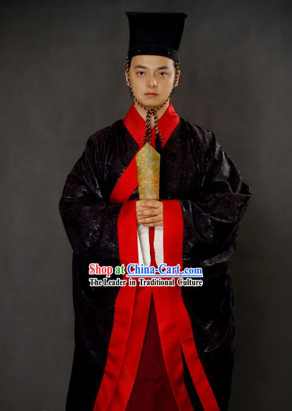 Ancient Chinese Wedding Clothing and Hat for Men