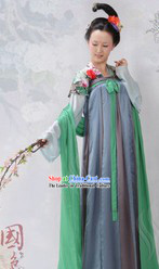 Ancient Chinese Tang Dynasty Palace Women Clothes 4 Sets