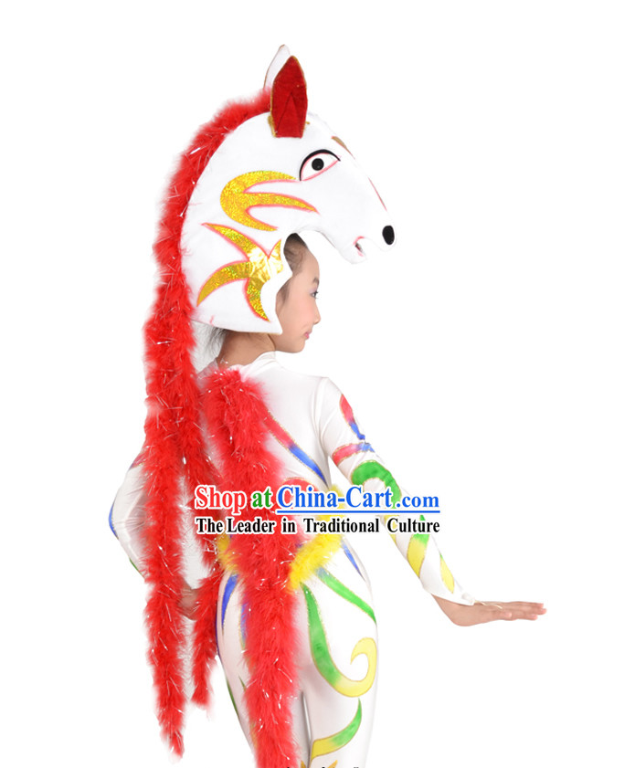 Chinese Horse Dance Costume and Head for Children