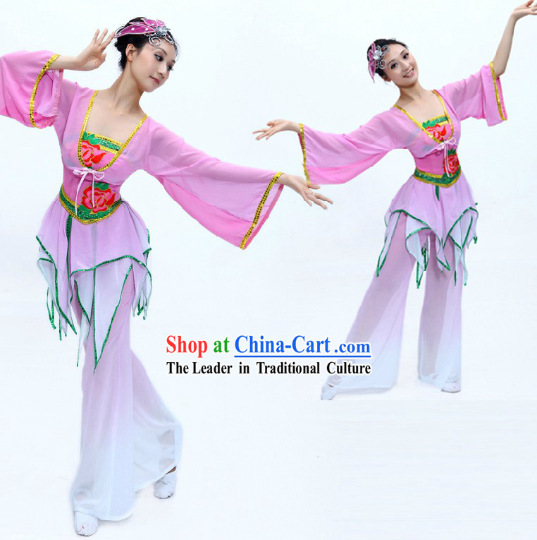 Chinese Classical Dance Costumes and Headpiece for Women