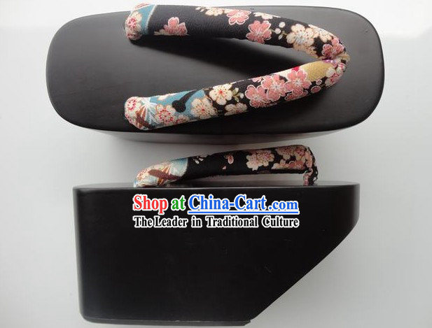 Traditional Thick Sole Japanese Geisha Dance Sandals Geta