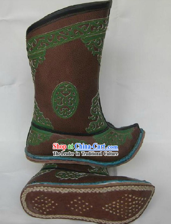 Handmade Classic Mongolian Cowhide Boots for Men