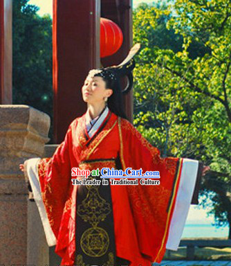 Ancient Chinese Palace Empress Lucky Red Wedding Dress