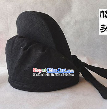 Ancient Chinese Fighter Knight Black Cloth Hat