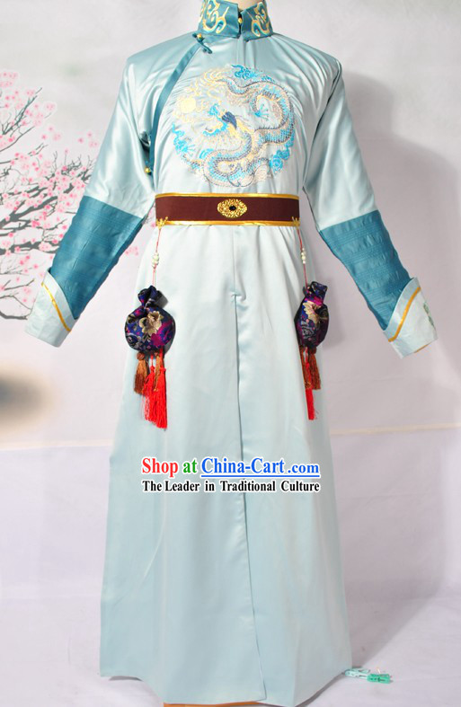 Qing Dynasty Imperial Palace Prince Embroidered Dragon Costumes