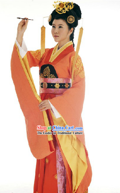 Ancient Chinese Female Prime Minister Costumes and Headpiece for Women