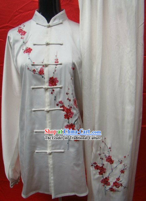 Traditional Chinese Embroidered Plum Blossom Kung Fu Uniform