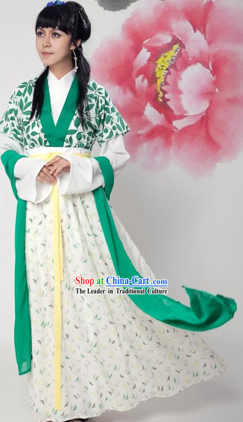 Ancient Chinese Han Dynasty Female Clothing Complete Set for Women