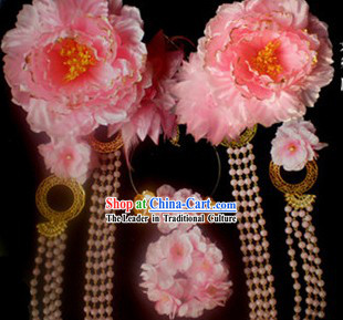 Ancient Chinese Tang Dynasty Princess Handmade Hair Accessories and Earrings