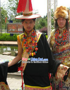 Traditional Tibetan Male Clothing and Hat