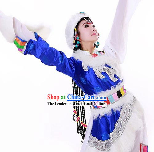 Tibetan Stage Performance Hat and Wigs for Women