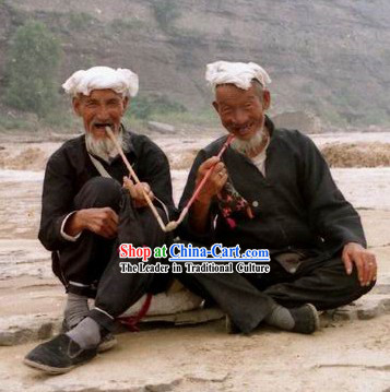 Shanbei Old Farmer Chinese Poor People Costumes and Headwear