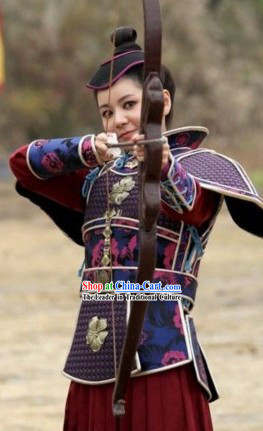 Ancient Chinese Archer Costumes and Headdress