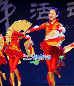 Chinese Fan Dance Costume