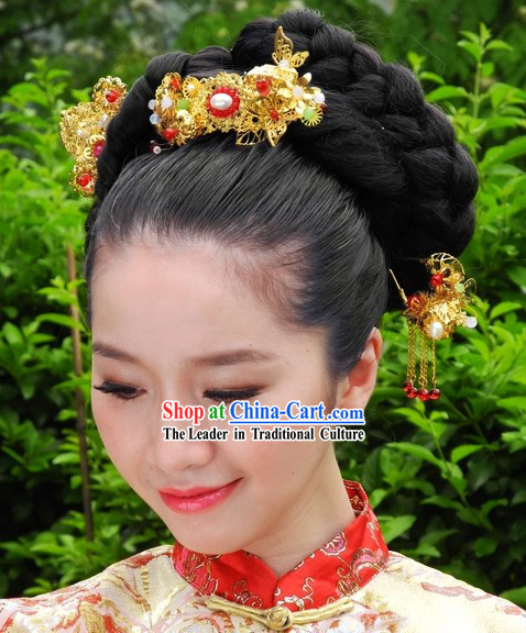 Traditional Chinese Hair Accessories for Weddings and Formal Occasions