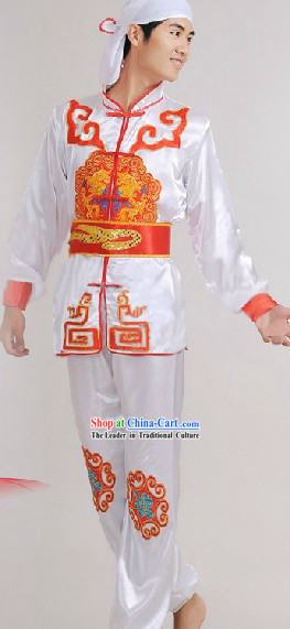 Traditional Chinese Dragon Dancing Costumes Complete Set for Men