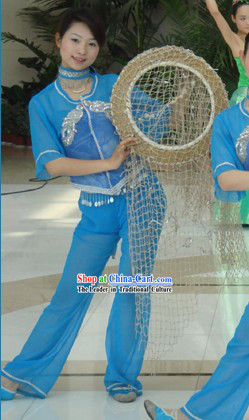 Asian Village Blue Dance Costumes