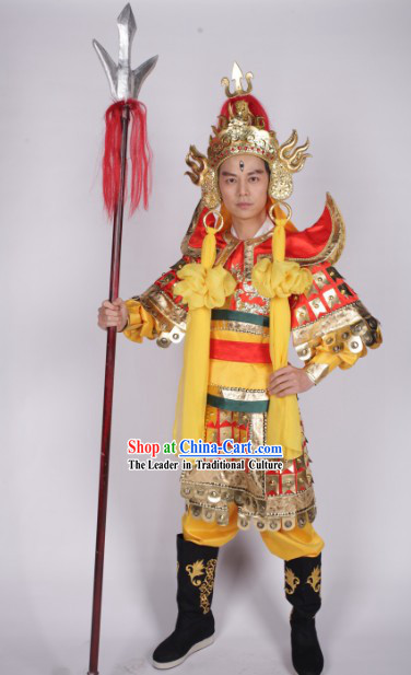 Traditional Ancient Chinese Er Lang Shen Costumes and Hat Complete Set