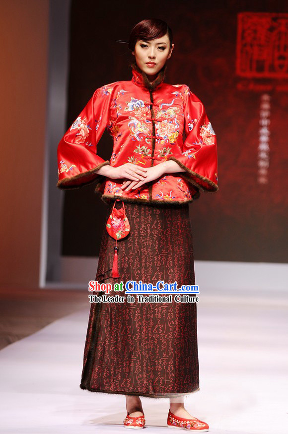 Luxury Chinese Embroidery Wedding Suits