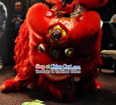 Red Festival and Opening Handmade Fut San Style Lion Dance Equipment Complete Set