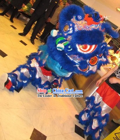 Deep Blue Handmade Fut San Style Lion Dance Equipments Complete Set