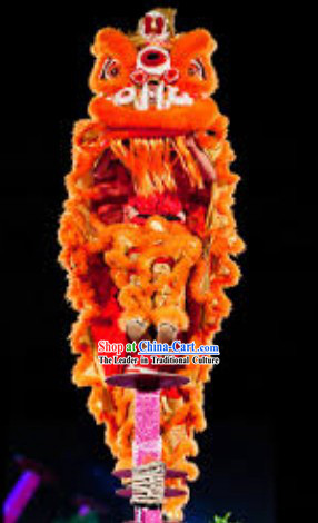 Orange Fur Hoksan Lion Head Adult Size Costumes Complete Set