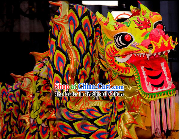 Parade Celebration Professional Dragon Dance Costume for 9-10 People