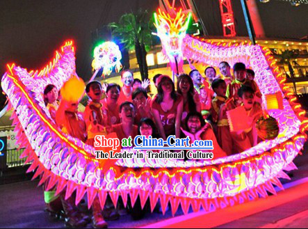 Classic Luminous Dragon Dance Head and Costume Complete Set