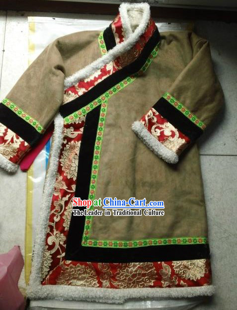 Traditional Chinese Tibetan Winter Robe for Kids