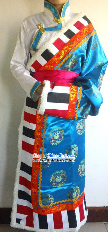 Traditional Chinese Tibetan Ethnic Daily Clothing for Ladies