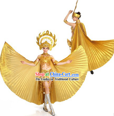 Thailand Dance Costume and Headpiece for Women