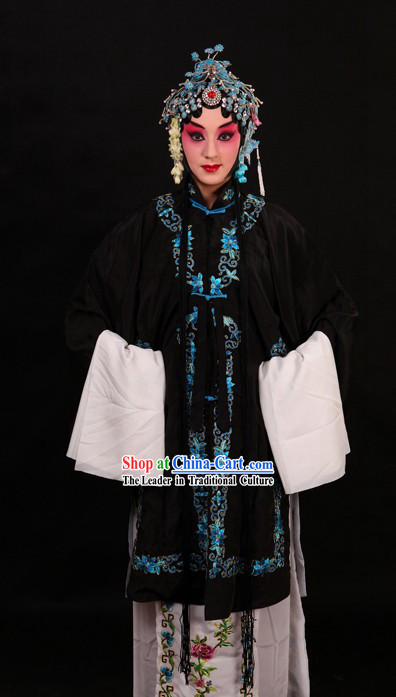 Black Chinese Opera Qing Yi Dan Costumes for Women