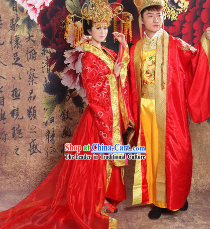 Ancient Chinese Imperial Emperor and Empress Wedding Dresses