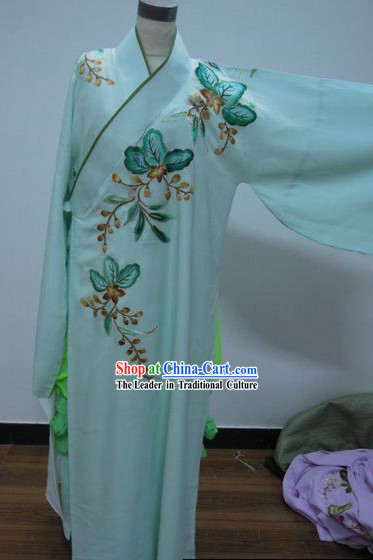 Ancient Chinese Embroidered Flower Long Robe for Men