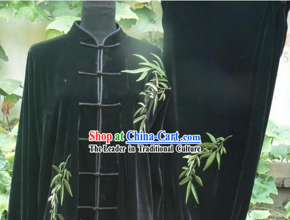 Traditional Chinese Velvet Tai Chi Competition Clothes