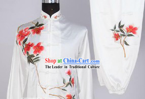 Traditional Chinese Embroidered Flower Martial Arts Outfits