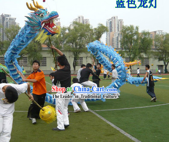 Happy Celebrations 18 Meters Blue Dragon Dance Costume Complete Set