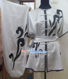 White Mandarin Martial Arts Taiji Uniforms and Belt