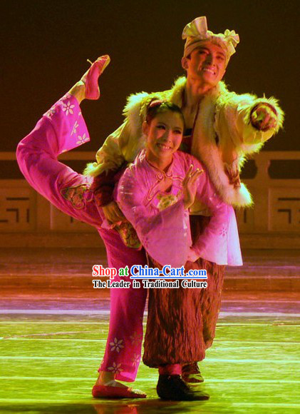 Shan Bei Shanxi Huang Tu Gao Pu Farmer Costumes and Village Girl Two Sets