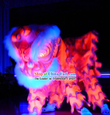 Glow In Dark Luminous New Year and Festival Celebration Lion Dance Costume Complete Set