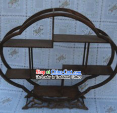 Handmade Traditional Chinese Natural Wood Arts Shelf