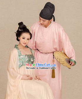 Traditional Ancient Chinese Tang Dynasty Pregant Couple Outfits Costumes