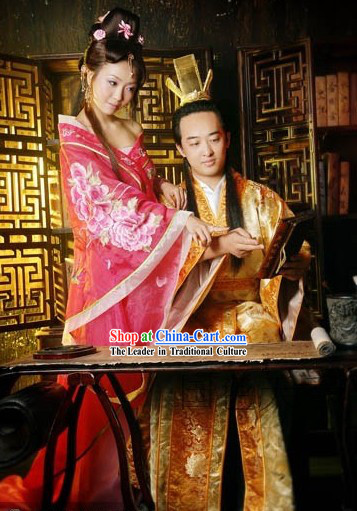 Traditional Ancient Chinese Tang Dynasty Couple Husband and Wife Clothes for Women