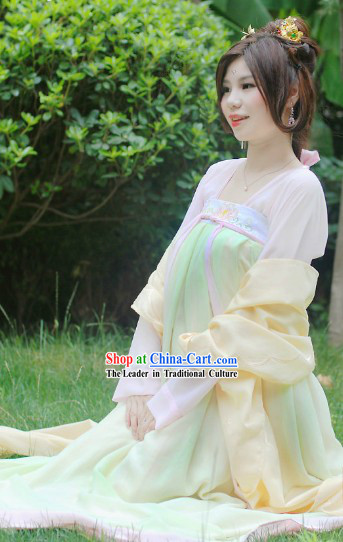 Ancient Chinese Tang Dynasty Yang Guifei Teenager Clothes Complete Set