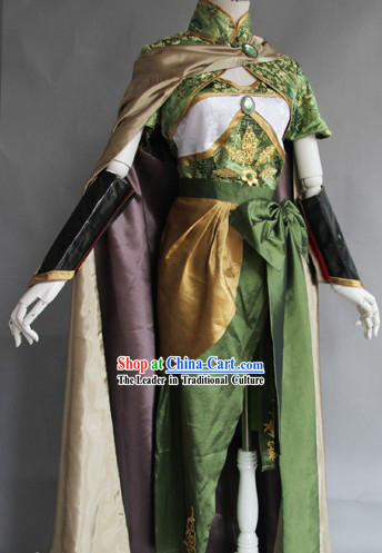 Traditional Ancient Chinese Three Kingdoms Da Qiao Costume and Cape Complete Set