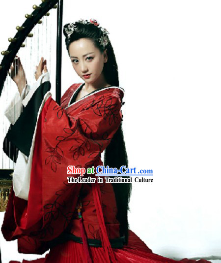 Song of Cloud TV Drama Ancient Chinese Palace Red Outfit for Women