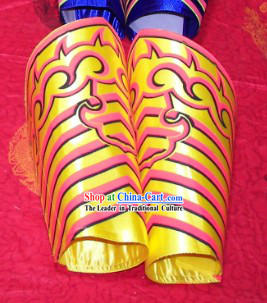 Gold Professional Competiton and Performance Dragon Dancer and Lion Dance Legs Wrappings